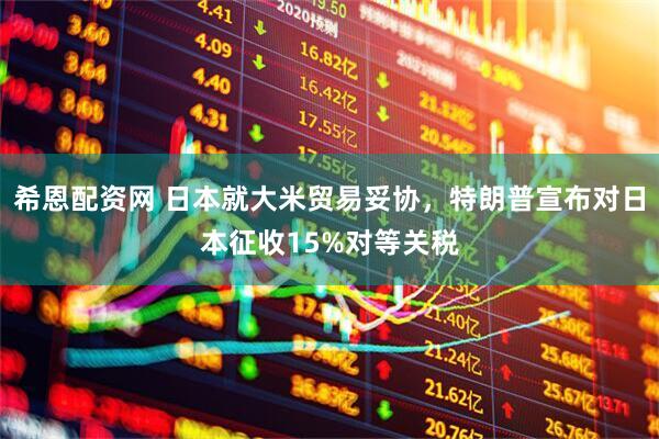 希恩配资网 日本就大米贸易妥协，特朗普宣布对日本征收15%对等关税