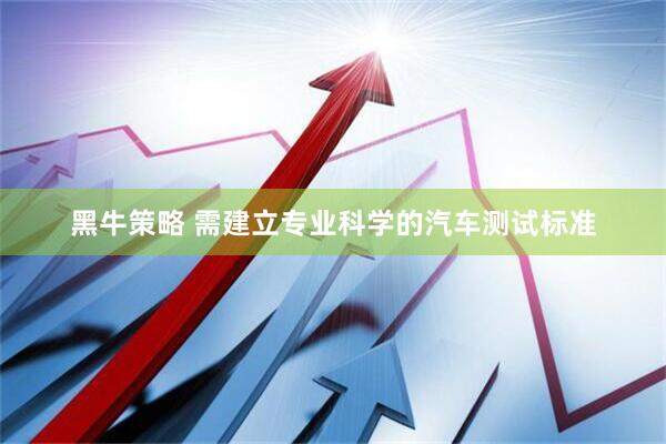 黑牛策略 需建立专业科学的汽车测试标准